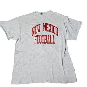 Vintage Russell's single stitch Heather grey new Mexico football tee shirt
